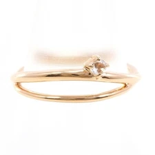 Jewelry agete 10K Pink gold ring 3 size whiteTopaz About1.2g Free shipping Used