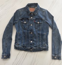 Women  s Levis 4-Pocket Trucker Blue Denim Classic Jacket Sz Small