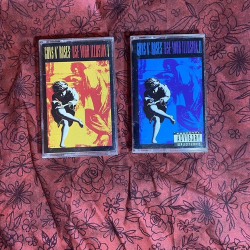 Guns n Roses Use Your Illusion I & II (1 &2) Cassette Tape Lot of 2 Geffen 1991!