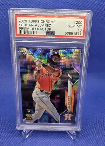 Yordan ALVAREZ 2020 Topps Chrome Rookie Prism Refractor PSA 10