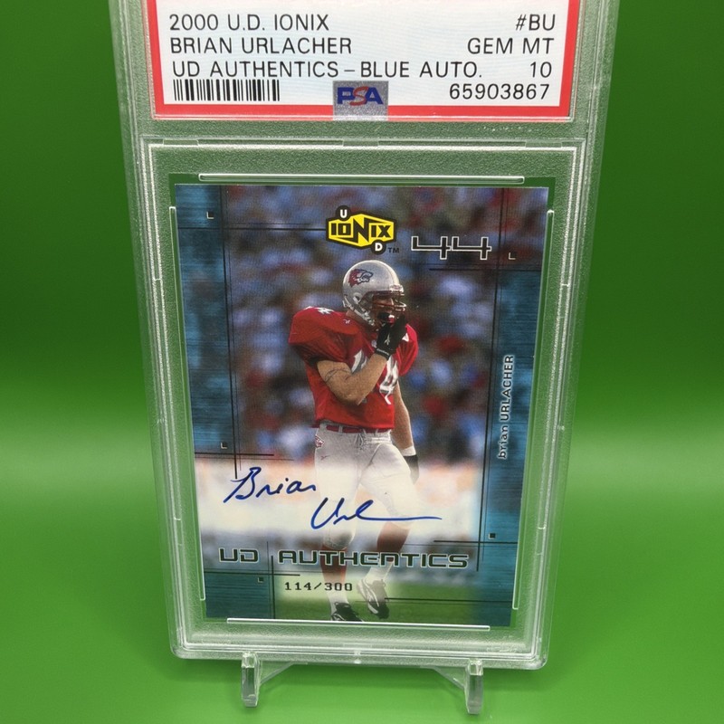 2000 Upper Deck Ionix - Brian Urlacher RC Blue Auto /300 PSA 10 - POP 5 Rare