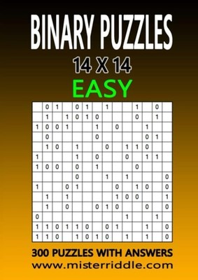BINARY PUZZLES 14 x 14 - EASY - 300 WITH ANSWERS 