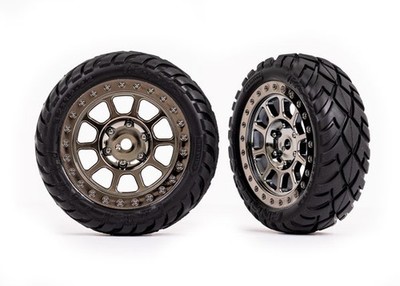 Traxxas 1/10 Bandit 2WD XL5 * Anaconda 2.2'' Pre-Glued Front Tires, Black Chrome