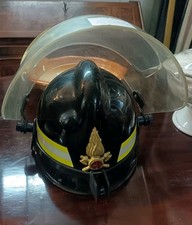Originale modello storico di casco da pompiere elmo vigile del fuoco