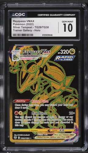 2022 Pokemon Silver Tempest Rayquaza VMAX #TG29 CGC 10