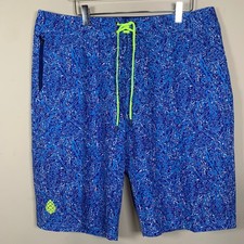 Stio CFS Classic Wild Blue Board UPF 50 Shorts Size 35 x 21.5"