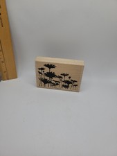 Field Of Daisies Wood Rubber Stamp Pre-owned