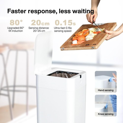 Automatic Trash Can, 8 Gallon Self Sealing and Self-Changing Smart Trash Can, Mo - Picture 8 of 9