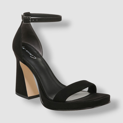 Circus NY Women's Black Holmes Two-Piece Platform Dress Sandals Shoe Size 9.5M