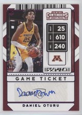2020 Panini Contenders Draft Picks Game Ticket Purple 9/99 Daniel Oturu #81 04tz