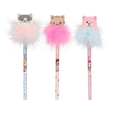 Depesche TOP Model Bleistift Radier-Topper CAT LOVE Katzenradiergummi 3er Pack