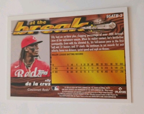 2024 Topps Archives#95ATB-3 Elly De La Cruz At The Break (RC) - Picture 2 of 2