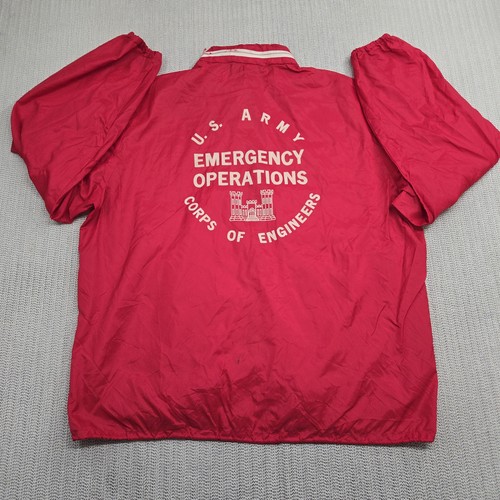 Vintage US Army Corps of Engineers Jacket Mens XL Red Emergency Operations 90s - Picture 12 of 14