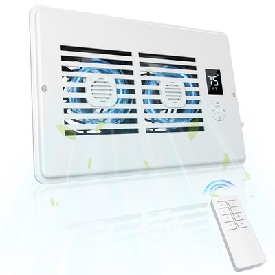 AC Vent Booster Fan 6 x 10 Speed Thermostat Remote LCD Orabriz Register Quiet