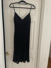 St. John Evening Black Spaghetti Strap Dress Size 8