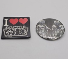Doctor Who Vintage Pinback Buttons Set 2 1983 1984 