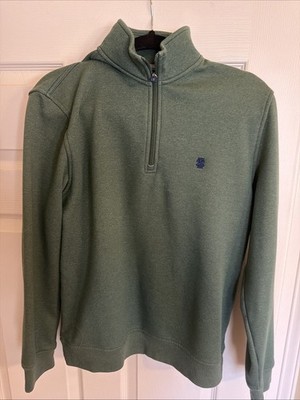 Izod Men's Small Green Advantage Performance Stretch Quarter Zip Sweater