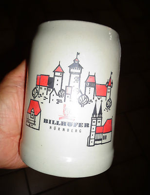 Alter Bierkrug 0,5L aus Steinzeug BÏLLHÖFER NÜRNBERG 