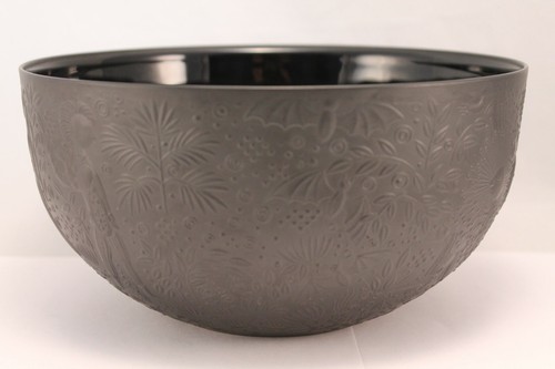 Bjorn Winblad Rosenthal Whimsical Porcelain Black Matte Bowl Embossed - Picture 3 of 12