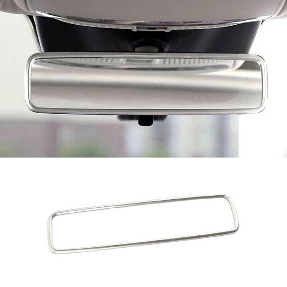 Silver Steel Interior Console Rearview Mirror 1* For Benz E-Class W213 2016-2021