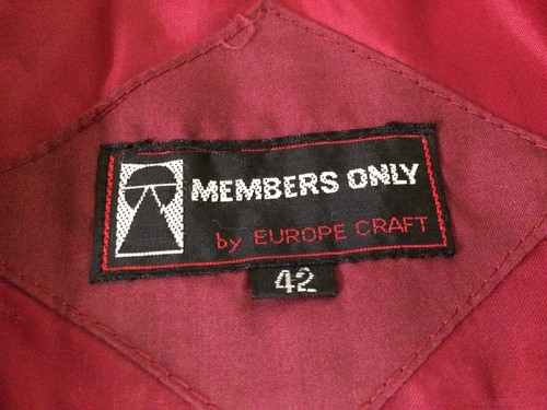 Vintage Men’s MEMBERS ONLY Jacket by EUROPE CRAFT Windbreaker Maroon Sz 42 EUC! - Bild 4 von 9
