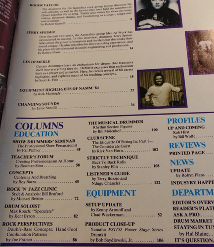 Modern Drummer, October 1984, Roger Taylor - Queen on cover with 45pm 134 pages - Picture 5 of 6