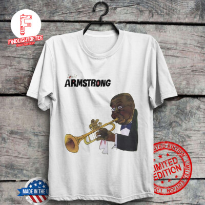 Louis Armstrong & Trumpet T-Shirt Satchmo Jazz Music What A Wonderful World