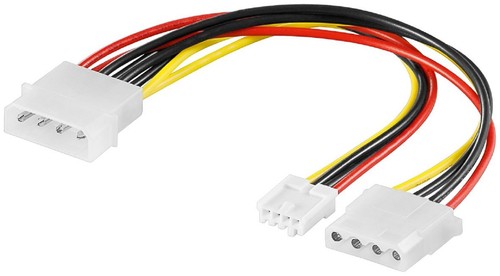 Y-Stromadapter Molex 5,25' -> 1x5,25' + 1x3,5'    #m175 - Bild 1 von 1