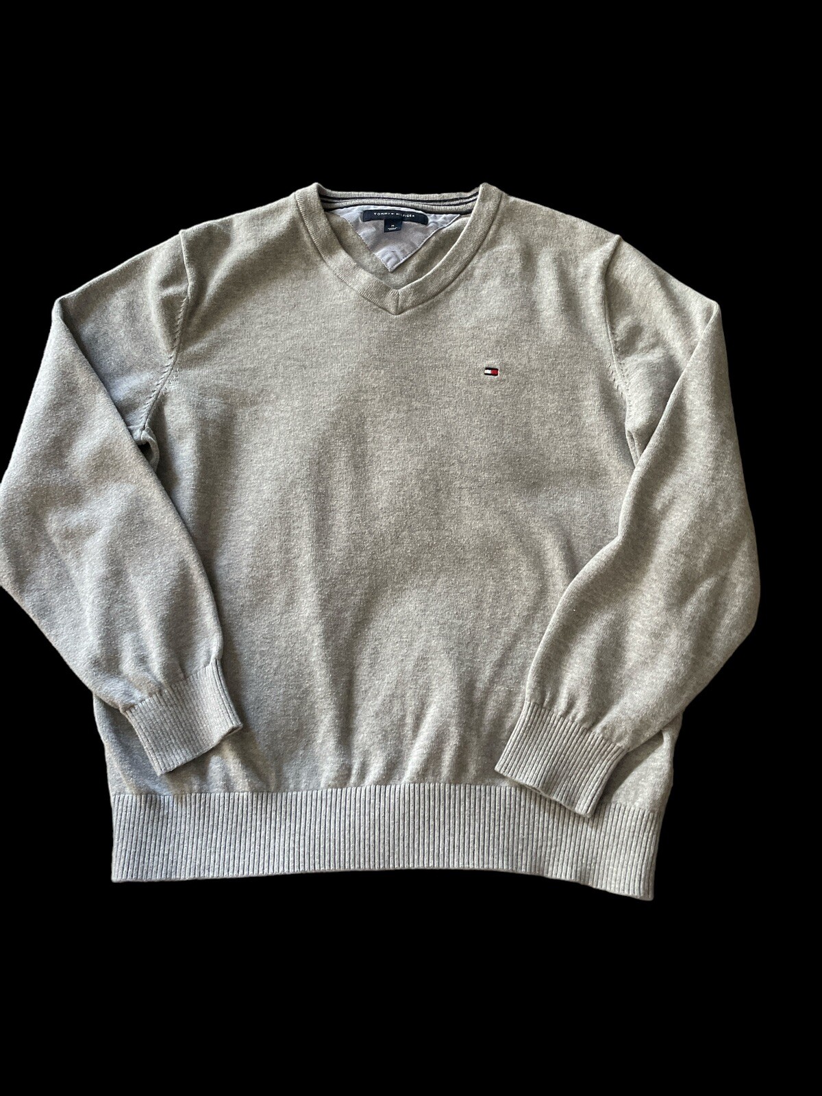 Tommy Hilfiger Men's Essential Long Sleeve Cotton  - MEDIUM GRAY image 5