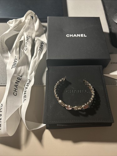 Chanel Goldtone Metal Chain Coco Crush Cuff Bracelet Size S - 第 1/4 張圖片
