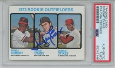 1973 Topps #614 Dwight Evans Rookie Outfielders signed Rookie Card PSA/DNA auto