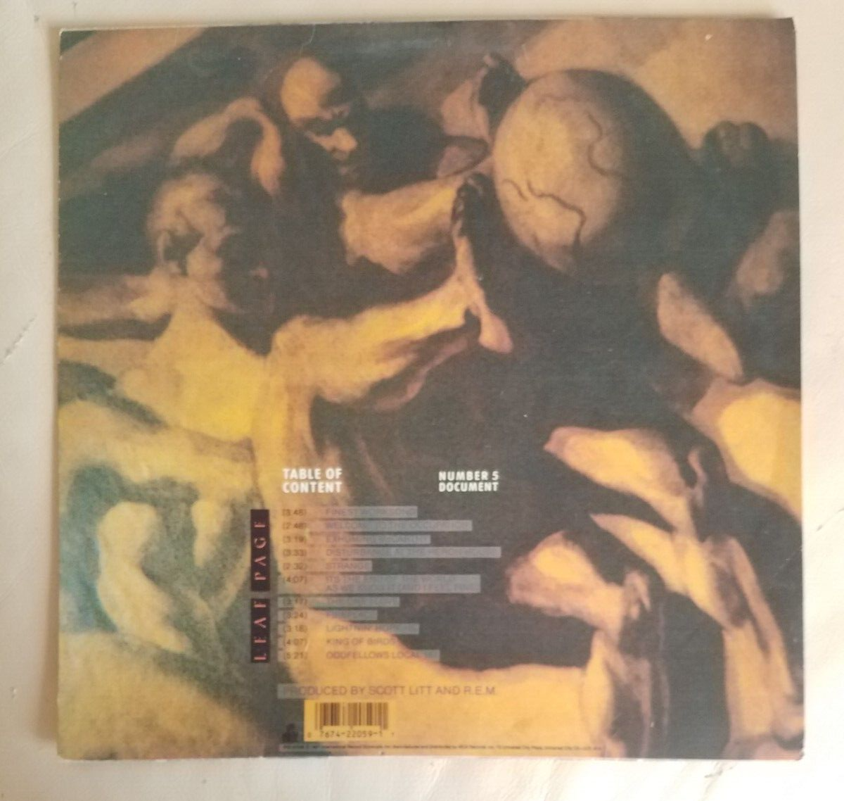 R.E.M. Document Vintage Vinyl LP 1987 IRS Records 42059