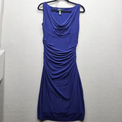 Lauren Ralph Lauren Women's Royal Blue Sleeveless Dress