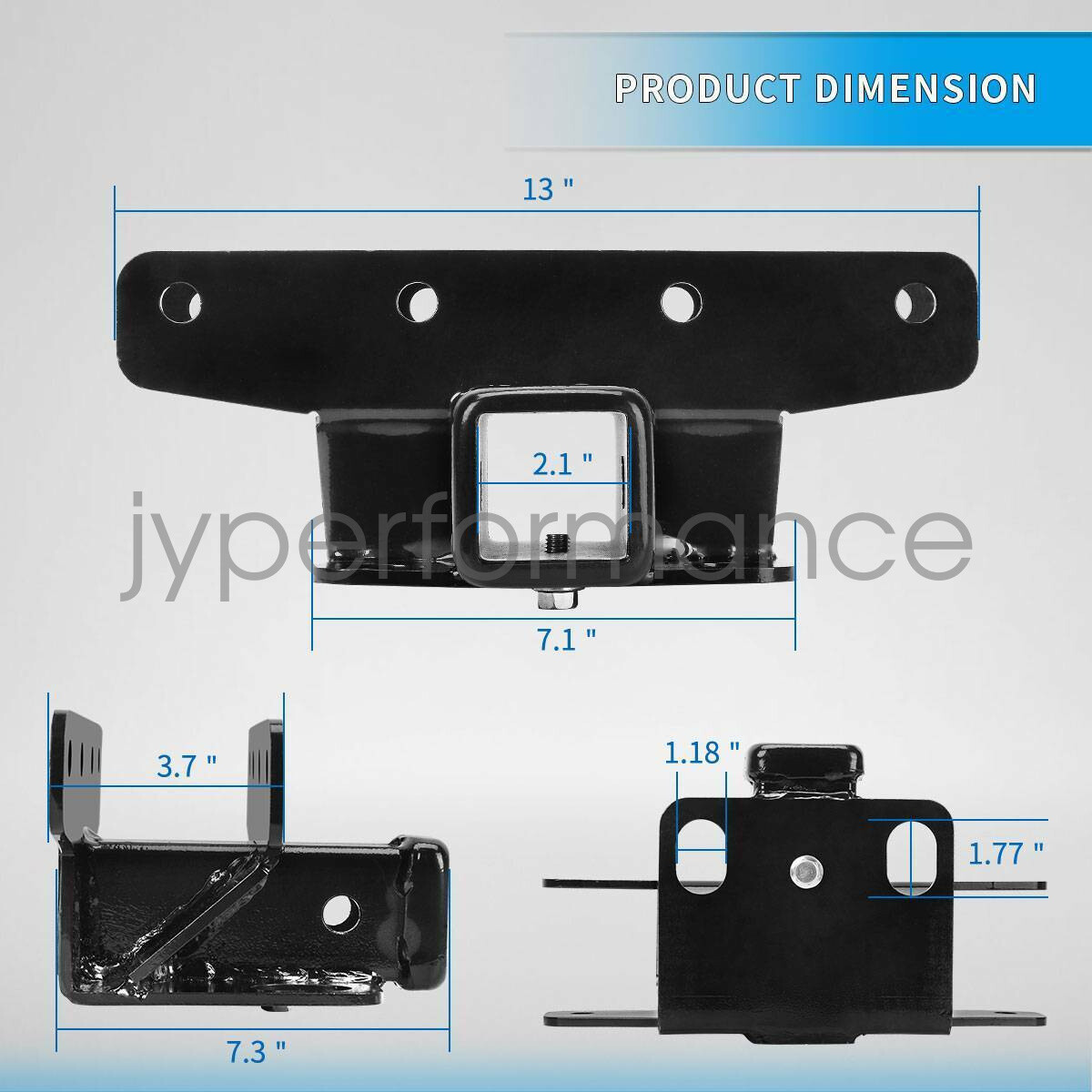 Trailer Hitch Receiver 2" Rear Bumper Hitch Fits Jeep 07-2018 - Foto 11