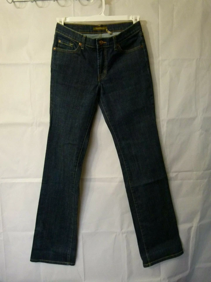 Pantalones de mezclilla para mujer David Kahn Lauren mezcla de algodón azul marino talla 4 Foto 2 de 4