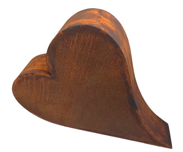 Dekofigur Herz 3D 31X29 Cm Im Rost Design - Rostfigur FüR Den Garten, Gartendeko-image