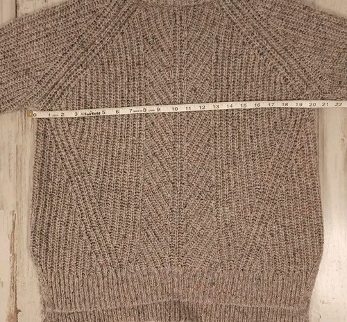 Madewell Size M Color Fleck Sweater Ribbed Turtle Neck Oatmeal Silk Wool Nylon - Picture 11 of 11