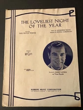 The Loveliest Night Of The Year Vtg Sheet Music Paul Francis Webster 1950