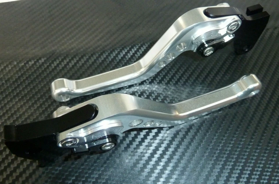 YAMAHA XJ550 1981 - 1985 SHORT SILVER BRAKE & CLUTCH LEVERS SET ROAD Foto 2 de 4