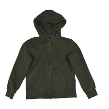 Polo Ralph Lauren Kids Full Zip Hoodie Olive Green Size 6 Blue Pony Logo