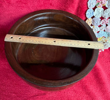 Handcrafted Walnut Bowl with Beautiful Swirling Wood Grain Design