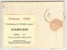France stampless cover 1830 Fontenay le Comte to Luçon - Text * cover167 — photo 2