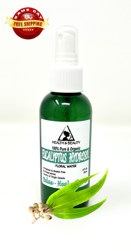 EUCALYPTUS HYDROSOL ORGANIC FLORAL WATER NATURAL PURE by H&B Oils Center 4 OZ - Picture 7 of 12