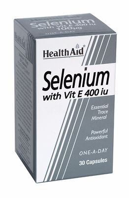 Health Aid Selen 100mg + Vitamin E 400iu, 30 Kapseln