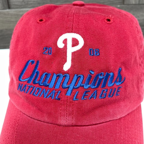 Gorra Philadelphia Phillies para hombre OS Red Strapback Champions 2008 Twins Enterprise - Imagen 2 de 9