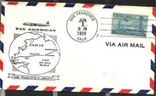 Primer correo aéreo FAM San Francisco - Yakarta 1 de junio de 1959 AAMC #F14-125