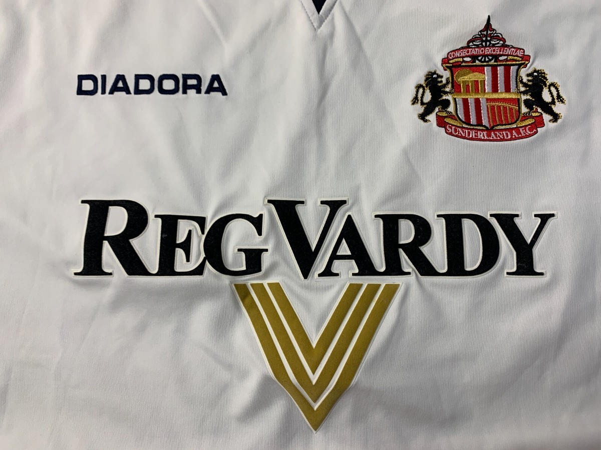 Maillot Extérieur Sunderland 2004-2005 – Diadora – Taille L – Blanc – Foot Angleterre