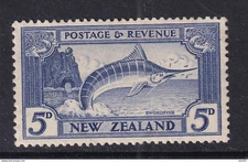 New Zealand 1935 5p key stamp Sc 192 MH 16214