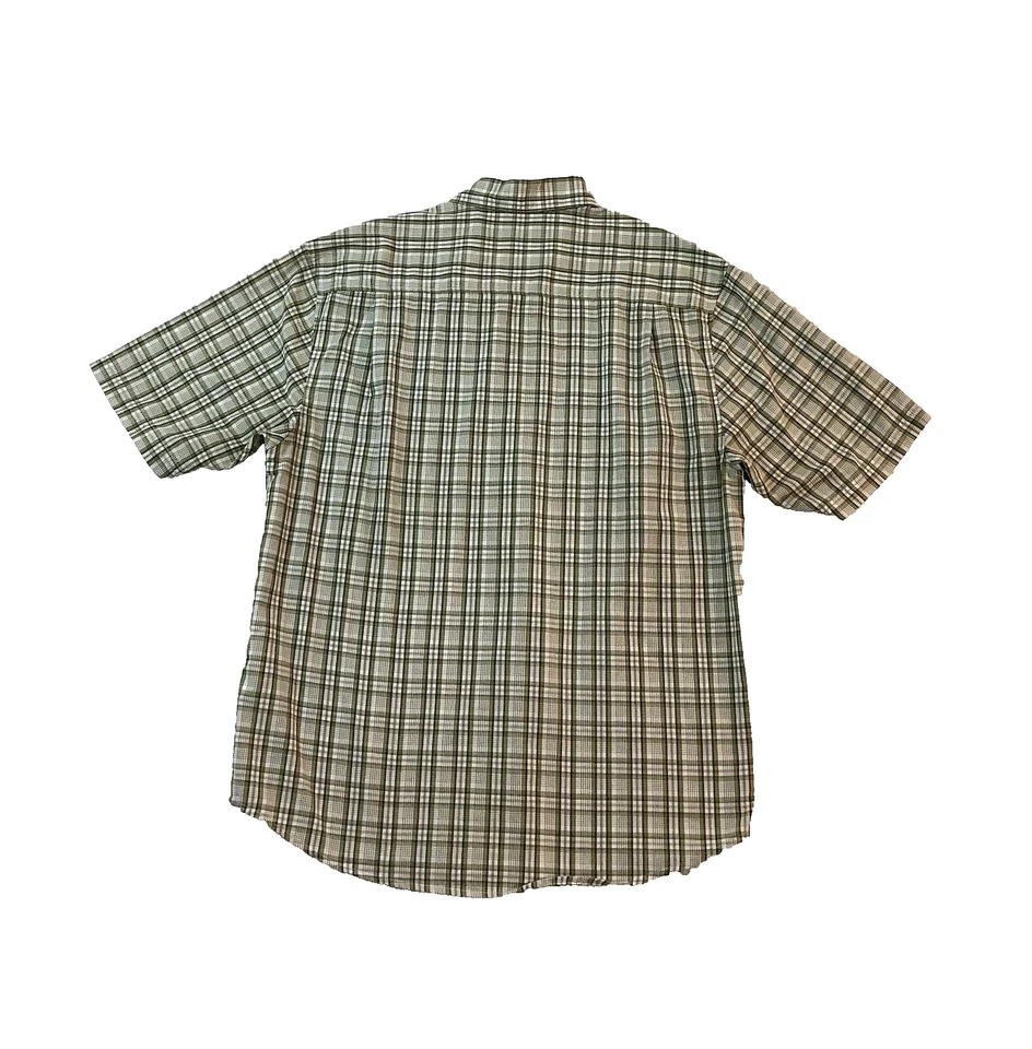 Wolverine Green Plaid Button Short Sleeve Mens Size Medium - Image 2 of 4