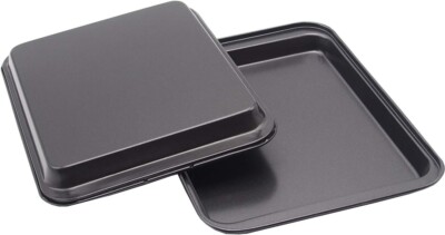2 Pack Small Baking Sheets 9.5X7 Cookie Tray Oven Pan Nonstick Magnetic Bakeware
